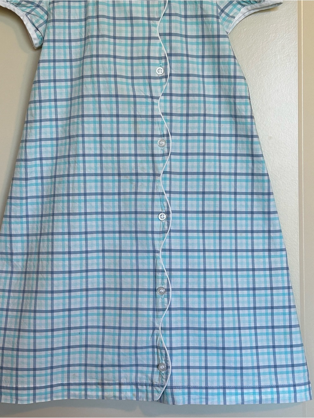 Sz6 Krewe Kids Plaid Scallop Collar Dress - Picture 3 of 6